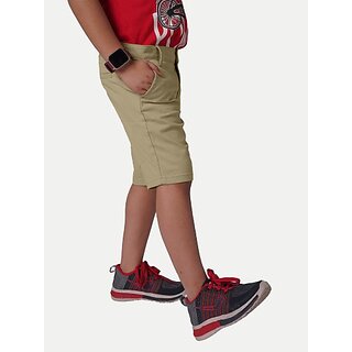                       Rad Prix Short For Boys Casual Solid Pure Cotton (Beige, Pack Of 1)                                              
