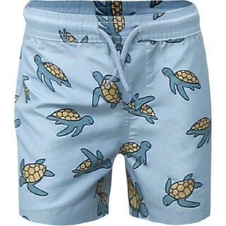                       Rad Prix Short For Boys Casual Printed Polyester (Light Blue, Pack Of 1)                                              