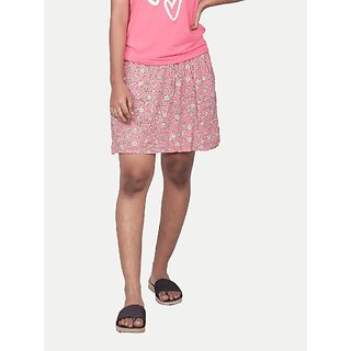                       Rad Prix Short For Girls Casual Printed Pure Cotton (Pink, Pack Of 1)                                              