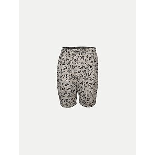                       Rad Prix Short For Girls Casual Printed Pure Cotton (Grey, Pack Of 1)                                              