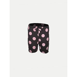                       Rad Prix Short For Girls Casual Printed Pure Cotton (Black, Pack Of 1)                                              