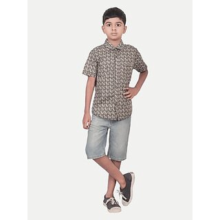 Rad Prix Short For Boys Casual Printed Pure Cotton (Light Blue, Pack Of 1) Rad Prix Short For Boys Casual Printed Pure Cotton (Light Blue, Pack Of 1)