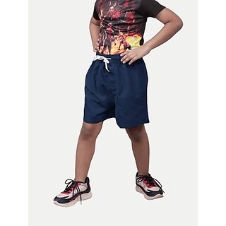                      Rad Prix Short For Boys Casual Solid Pure Cotton (Blue, Pack Of 1)                                              