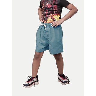                       Rad Prix Short For Boys Casual Solid Pure Cotton (Dark Blue, Pack Of 1)                                              