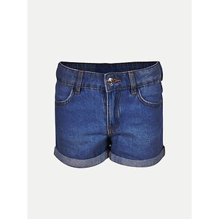                       Rad Prix Short For Baby Girls Casual Solid Pure Cotton (Blue, Pack Of 1)                                              