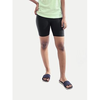                       Rad Prix Short For Girls Casual Solid Pure Cotton (Black, Pack Of 1)                                              