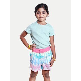                       Rad Prix Short For Girls Casual Dyed/Washed Pure Cotton (Multicolor, Pack Of 1)                                              