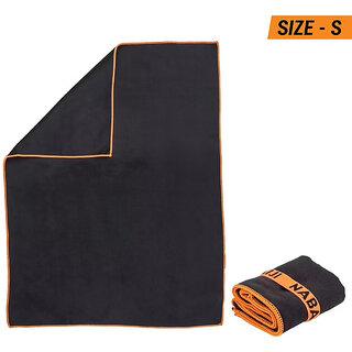                       Swimming Microfiber Towel Size S 39 x 55 cm Charcoal Black                                              