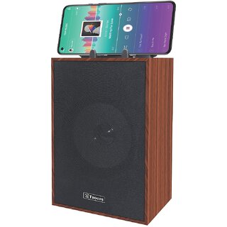                       TP TROOPS New Good Quality Wooden Soundbar Music Box TF/USB/AUX Premium Bass Wireless Speaker with with Mobile holding                                              