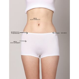 AshleyandAlvis Micro Modal, Anti Bacterial, Skinny Soft, Premium Boyshorts Women Boy Short Black, White, Red Panty  (Pack Of 3)