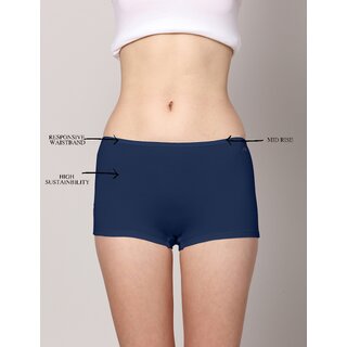 AshleyandAlvis Micro Modal, Anti Bacterial, Skinny Soft, Premium Boyshorts Women Boy Short Black, Dark Blue, Red Panty  (Pack Of 3)