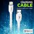 TP TROOPS Unbreakable 2.5A Fast Charging Tough Braided lightning USB Data Cable - 1 Meter-White-TP-2284-White