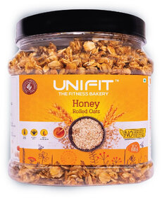 UNIFIT's Honey Oats Healthy Breakfast High Fiber Oat  Rich Source of Protein 400g