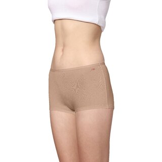 AshleyandAlvis Micro Modal, Anti Bacterial, Skinny Soft, Premium Boyshorts Women Boy Short Beige, Red Panty  (Pack Of 2)