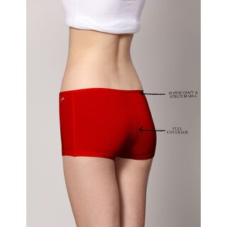 AshleyandAlvis Micro Modal, Anti Bacterial, Skinny Soft, Premium Boyshorts Women Boy Short Dark Blue, Red Panty  (Pack Of 2)