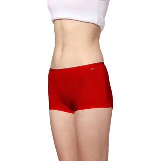 AshleyandAlvis Micro Modal, Anti Bacterial, Skinny Soft, Premium Boyshorts Women Boy Short Dark Blue, Red Panty  (Pack Of 2)