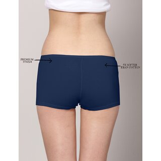 AshleyandAlvis Micro Modal, Anti Bacterial, Skinny Soft, Premium Boyshorts Women Boy Short Dark Blue, Red Panty  (Pack Of 2)