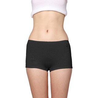 AshleyandAlvis Micro Modal, Anti Bacterial, Skinny Soft, Premium Boyshorts Women Boy Short Black Panty