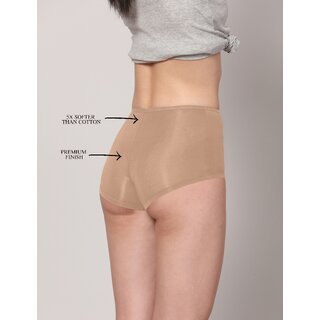 AshleyandAlvis Micro Modal, Anti Bacterial, Skinny Soft, Premium Boysleg Women Boy Short Black, Beige Panty  (Pack Of 2)