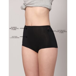 AshleyandAlvis Micro Modal, Anti Bacterial, Skinny Soft, Premium Boysleg Women Boy Short Black, Beige Panty  (Pack Of 2)
