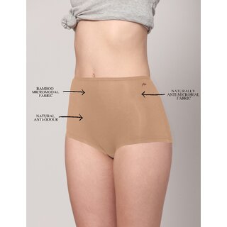 AshleyandAlvis Micro Modal, Anti Bacterial, Skinny Soft, Premium Boysleg Women Boy Short Beige Panty