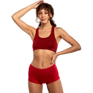 AshleyandAlvis Micro Modal, Anti Bacterial, Skinny Soft, Premium Boysleg Women Boy Short Red Panty
