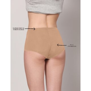 AshleyandAlvis Micro Modal, Anti Bacterial, Skinny Soft, Premium Boysleg Women Boy Short White, Dark Blue, Beige Panty  (Pack Of 3)
