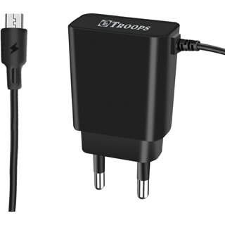                       TP TROOPS Charger with 1A Charging Plug with 1 Micro Cable-TP-558                                              