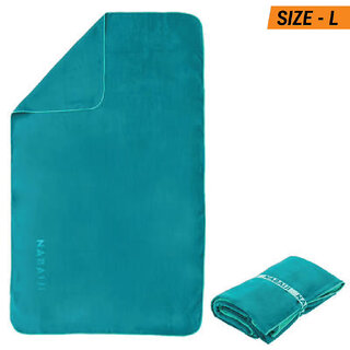                       Swimming Microfiber Towel Size L 80 x 130 cm Green Surface area 1.04 m2                                              