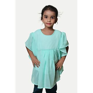                       Radprix Girls Casual Polyester Blouson Top (Blue, Pack Of 1)                                              