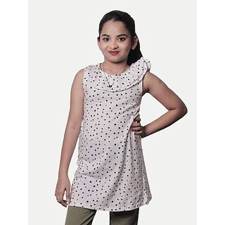                       Radprix Girls Casual Cotton Blend Knit Top (White, Pack Of 1)                                              