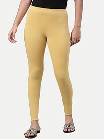 Rad Prix Ankle Length Western Wear Legging (Yellow, Solid)