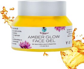 The Havanna Amber Glow Face Gel with Natural Saffron strings For Winter Glow  Brightening  100 Natural Aleovera gel  Water Based Face Gel for Skin Lightening  Glow - 50 ml.