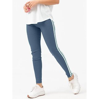                       Rad Prix Western Wear Legging (Blue, Striped)                                              