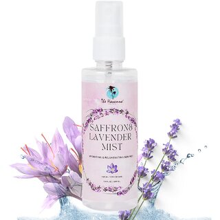 The Havanna 100 Natural, Alcohol Free Saffron  Lavender Face Mist Spray for Deep Hydration  Unclog Pores  100ml Face Toner for Glowing Skin  For All Skin Type.