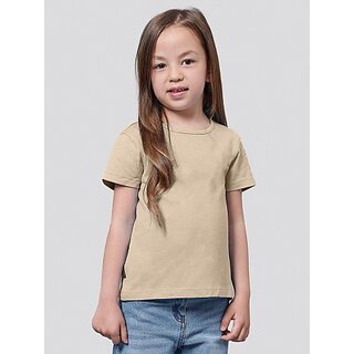                       Radprix Boys Typography, Graphic Print Pure Cotton T Shirt (Beige, Pack Of 1)                                              
