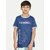 Radprix Boys Typography, Printed Pure Cotton T Shirt (Blue, Pack Of 1)