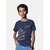 Radprix Boys Printed Pure Cotton T Shirt (Blue, Pack Of 1)