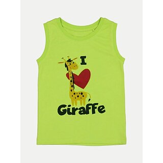                       Radprix Boys Typography, Printed Pure Cotton T Shirt (Green, Pack Of 1)                                              