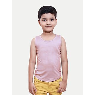                       Radprix Boys Solid Pure Cotton T Shirt (Pink, Pack Of 1)                                              