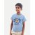 Radprix Boys Printed Pure Cotton T Shirt (Blue, Pack Of 1)