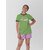Radprix Girls Typography Polycotton T Shirt (Light Green, Pack Of 1)
