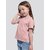 Radprix Girls Solid Pure Cotton T Shirt (Pink, Pack Of 1)