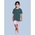 Radprix Girls Solid Pure Cotton T Shirt (Green, Pack Of 1)
