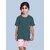 Radprix Girls Solid Pure Cotton T Shirt (Green, Pack Of 1)