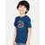 Radprix Boys Printed Pure Cotton T Shirt (Dark Blue, Pack Of 1)