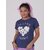 Radprix Girls Graphic Print Pure Cotton T Shirt (Blue, Pack Of 1)