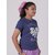 Radprix Girls Graphic Print Pure Cotton T Shirt (Blue, Pack Of 1)