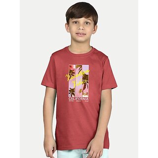                       Radprix Boys Printed Pure Cotton T Shirt (Red, Pack Of 1)                                              