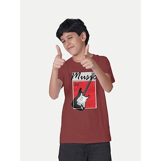                       Radprix Boys Graphic Print Pure Cotton T Shirt (Red, Pack Of 1)                                              